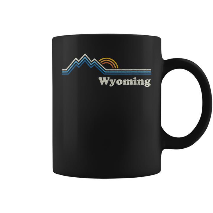 Retro Wyoming T Vintage Sunrise Mountains Coffee Mug