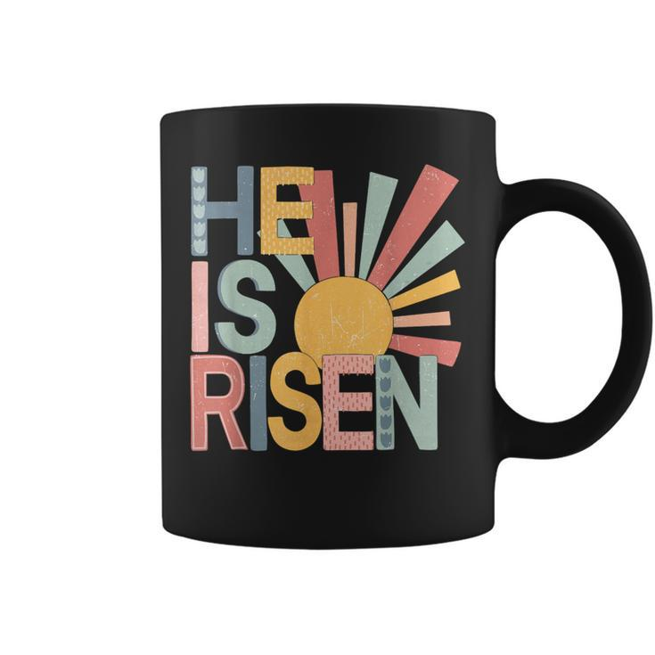 He Is Risen Matthew 286 Easter Day Christian Jesus Bunny Coffee Mug