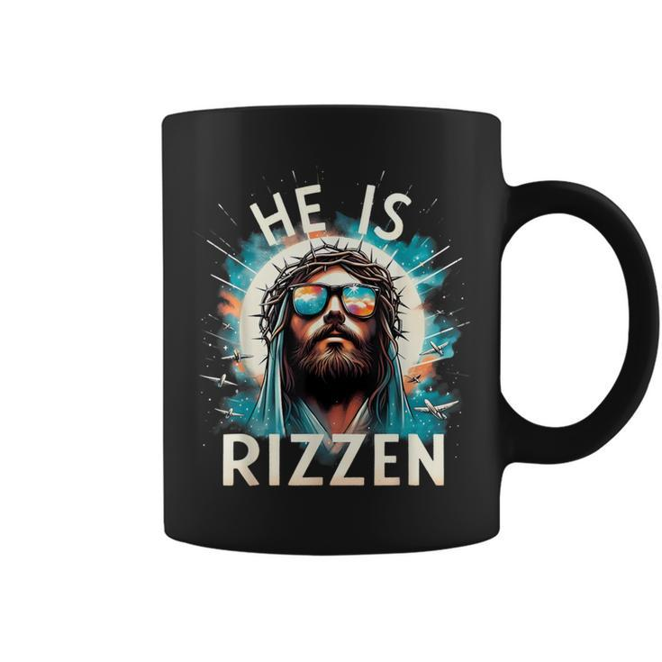 He Is Rizzen Jesus Is Rizzen Retro Jesus Christian Religious Coffee Mug