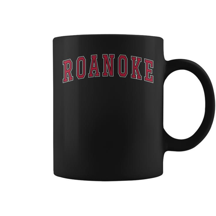 Roanoke Virginia Souvenir Sport College Style Text Coffee Mug