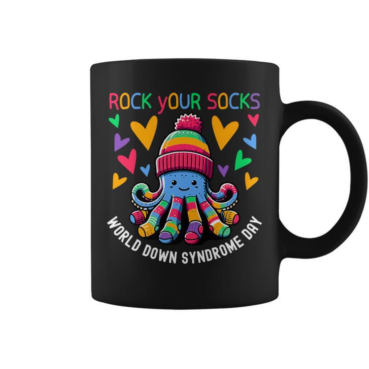 Rock Your Socks Down Syndrome Awareness Day Octopus Wdsd Coffee Mug