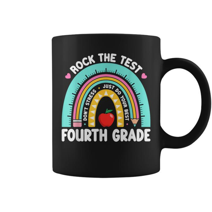 Rock The Test Day 4Th Grade Teacher Fourth Grade Testing Day Coffee Mug