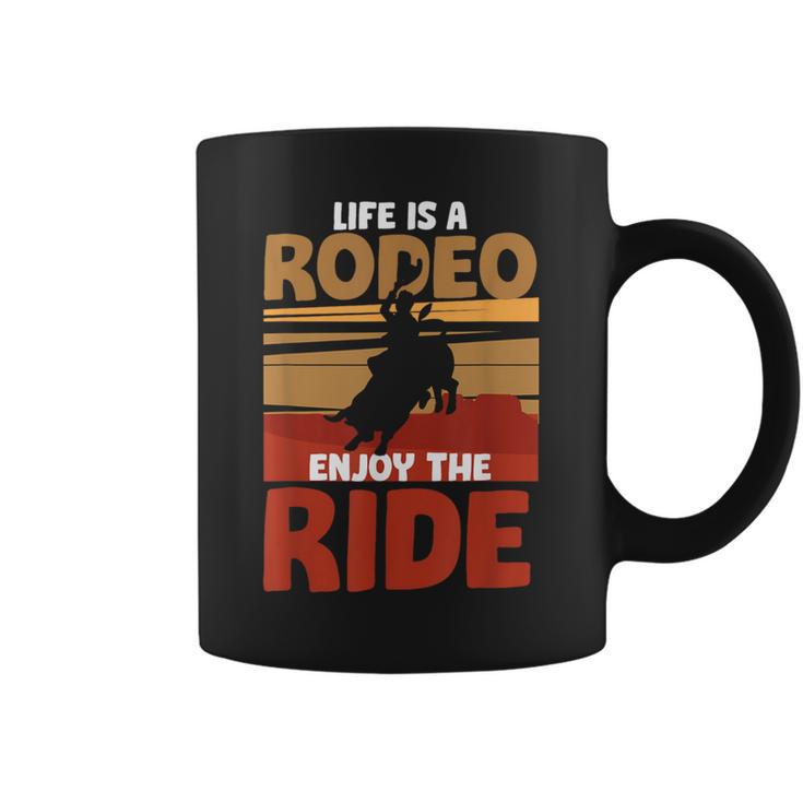 Rodeo Bull Riding Horse Rider Cowboy Cowgirl Western Howdy Coffee Mug