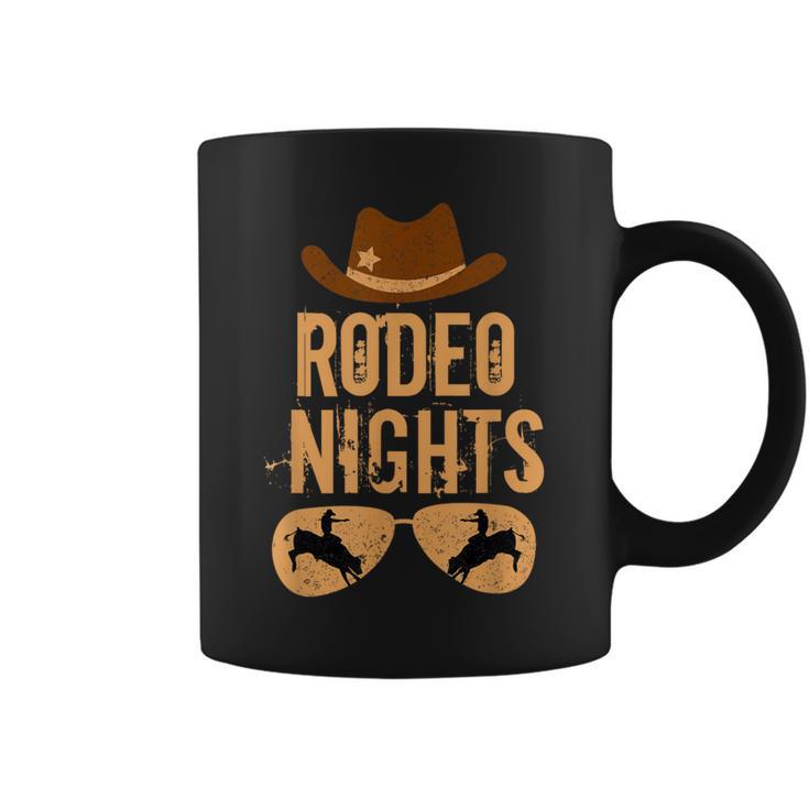 Rodeo Nights Bull Riding Cowboy Cowgirl Western Country Coffee Mug