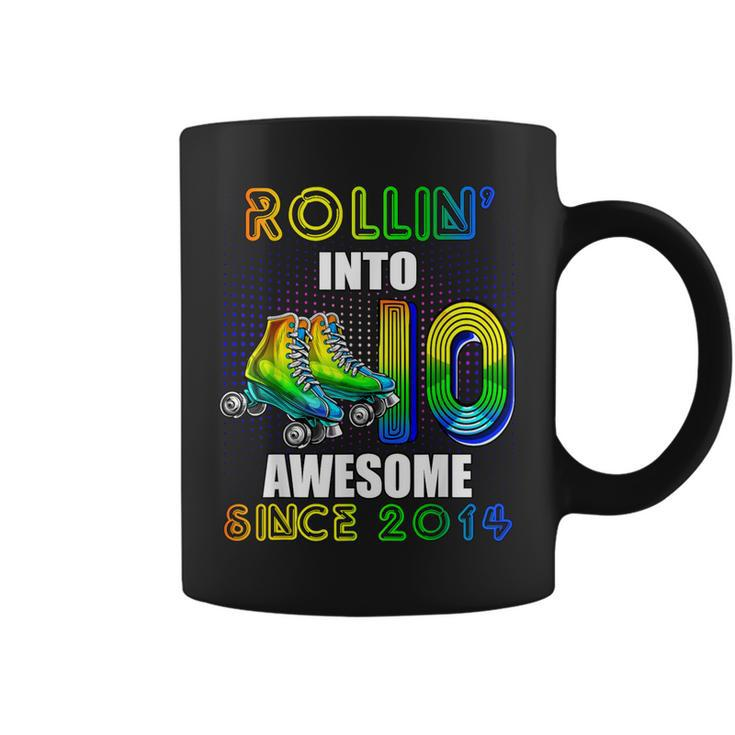 Roller Skating 10Th Birthday Boys Rollin 10 Awesome 2014 Coffee Mug