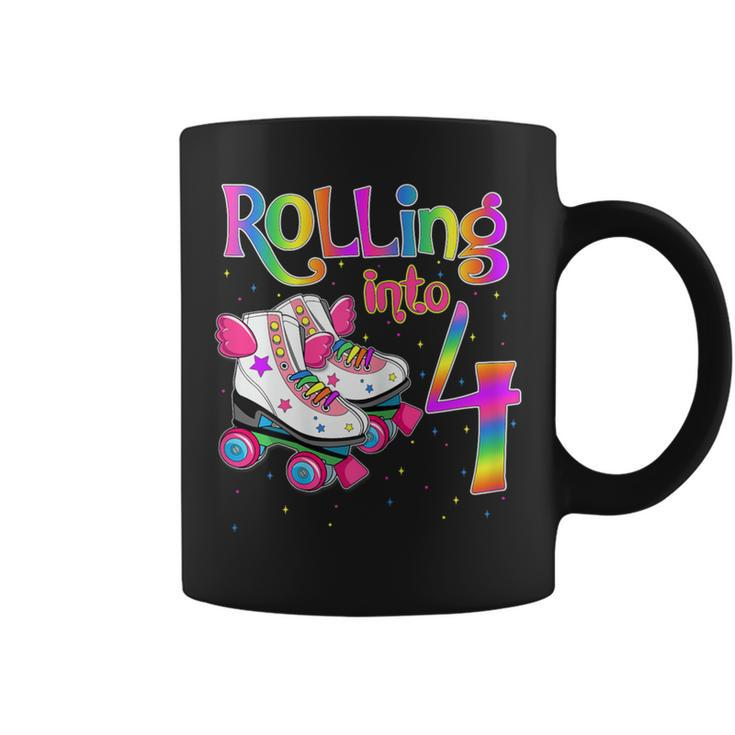 Rolling Into 4 Years Let's Roll I'm Turning 4 Roller Skate Coffee Mug