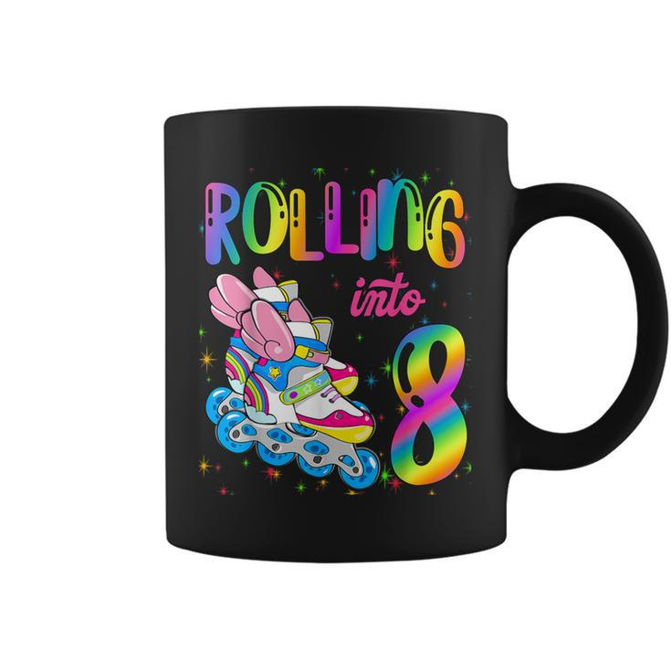 Rolling Into 8 Years Let's Roll I'm Turning 8 Roller Skate Coffee Mug