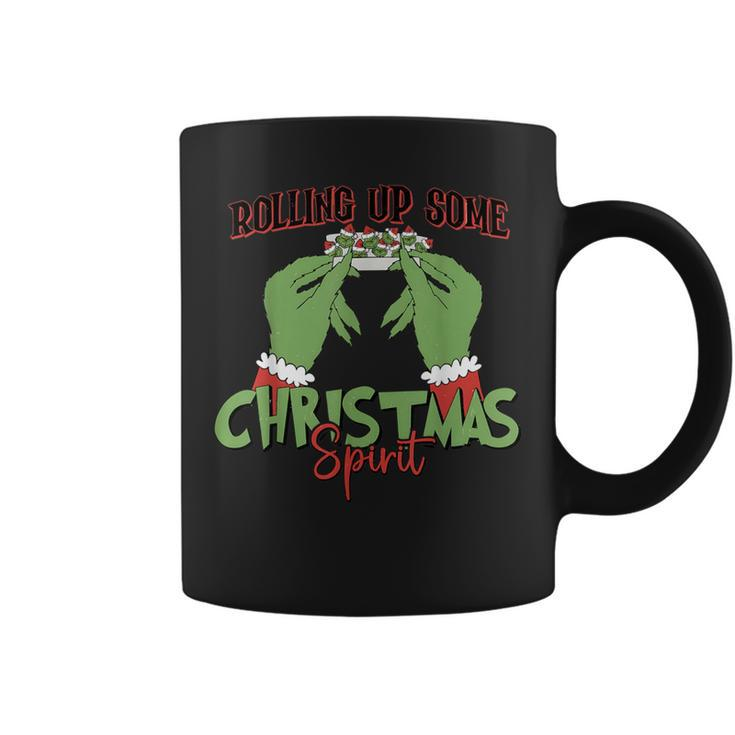 Rolling Up Some Christmas Spirit Christmas Vibes Men Coffee Mug