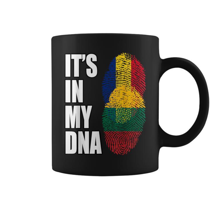 Romanian And Lithuanian Vintage Heritage Dna Flag Coffee Mug