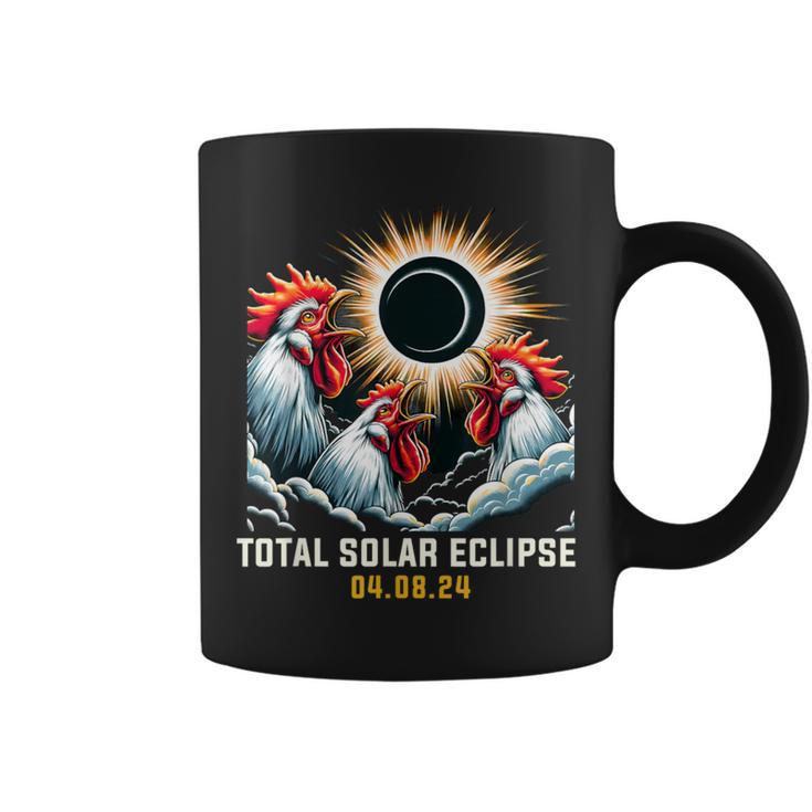 Rooster Howling At Solar Eclipse Coffee Mug
