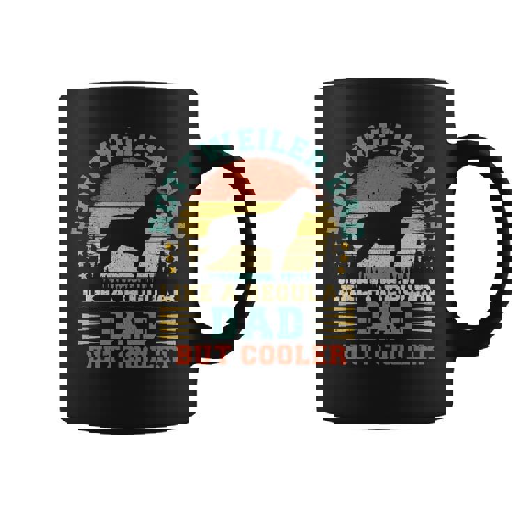 Rottweiler Dad Vintage Rottweiler Dog Father's Day Coffee Mug