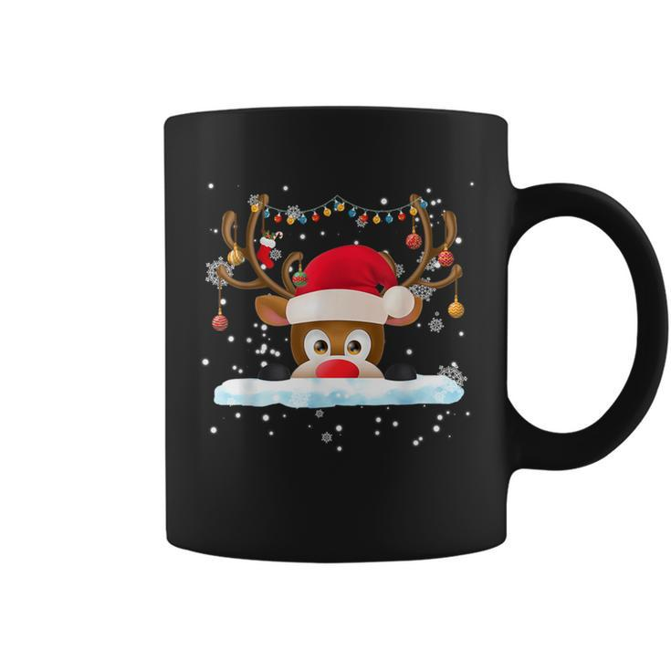 Rudolph The Red Nose Reindeer Christmas Pajama Girl Boy Coffee Mug