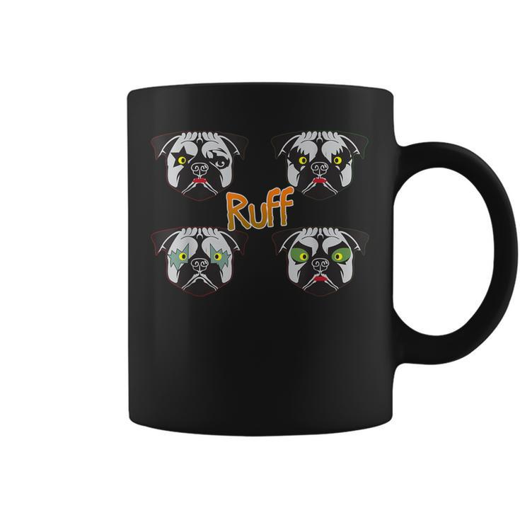 Ruff Rocking Dog Puppies Kiss Pet Pug Parody Coffee Mug