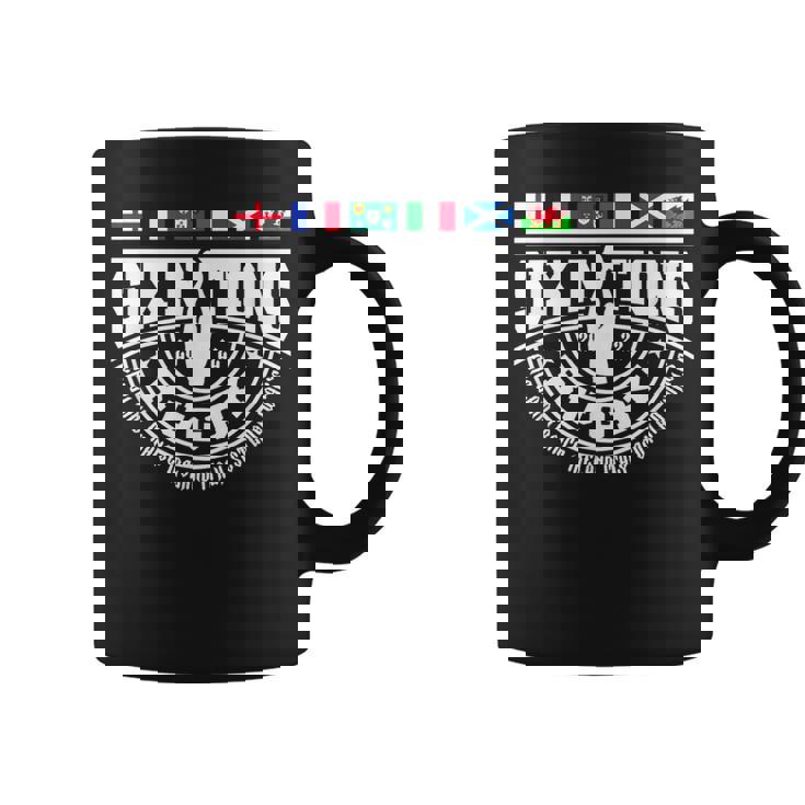 Rugby 6 Naciones Inglaterra Francia Gales Escocia Italia Irlanda Taza de café