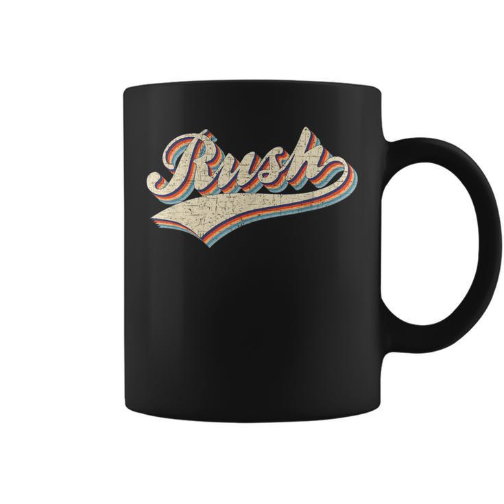 Rush Surname Vintage Retro Boys Girls Rush Coffee Mug