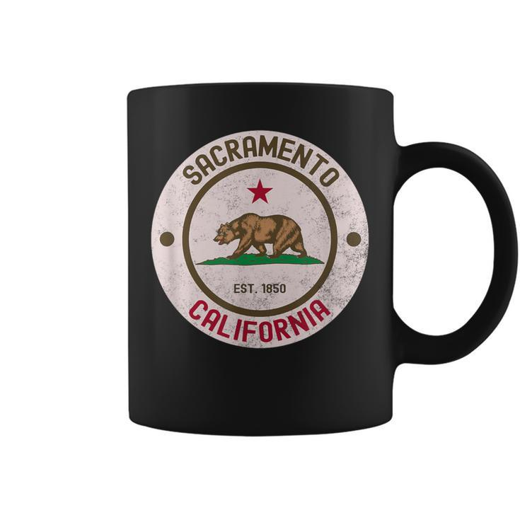 Sacramento California Retro Vintage 70S 80S Style Print Coffee Mug