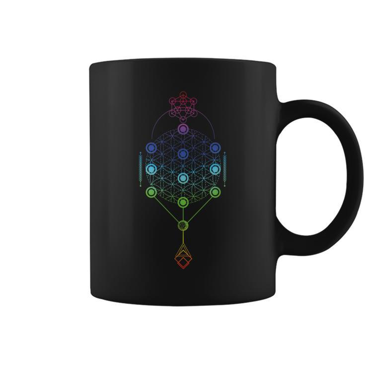 Sacred Geometry Flower Of Life Yoga Coffee Mug