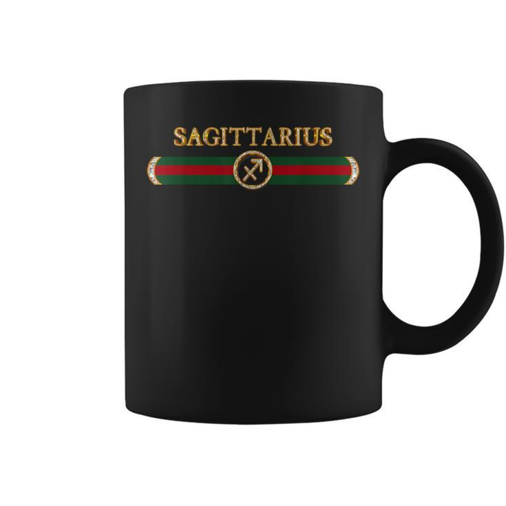 Sagittarius Zodiac Sign Golden Astrology Horoscope Birthday Coffee Mug