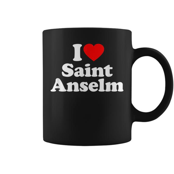 Saint Anselm Love Heart College University Alumni Coffee Mug