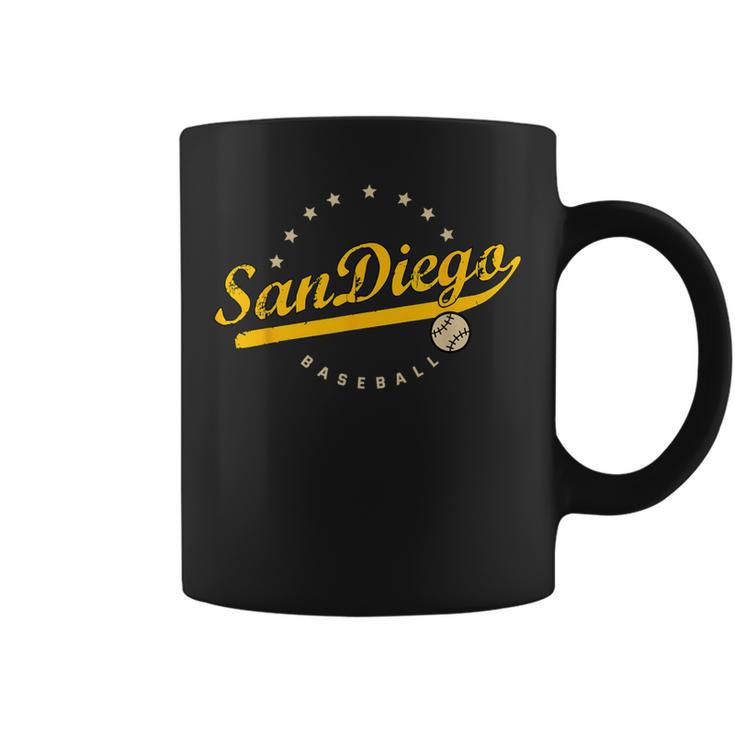 San Diego City Baseball Vintage Varsity Coffee Mug