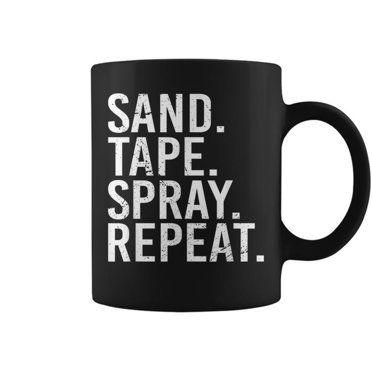 Sand Tape Spray Repeat Auto Body Painter Automotive Painter Coffee Mug