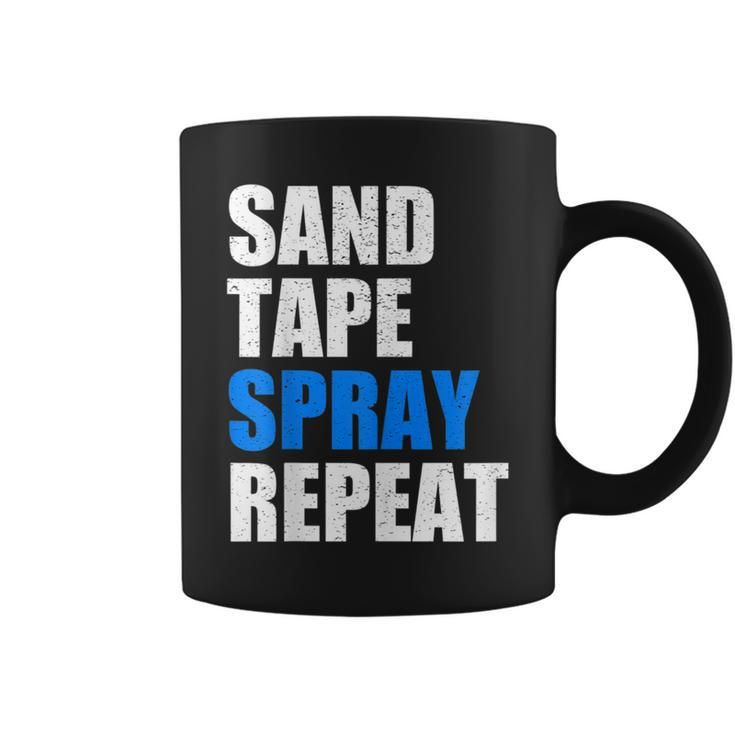 Sand Tape Spray Repeat Automotive Car Painter Coffee Mug