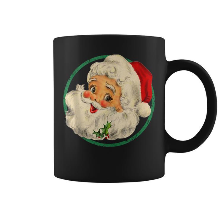 Santa Claus Face Old Fashioned Xmas Vintage Santa Christmas Coffee Mug