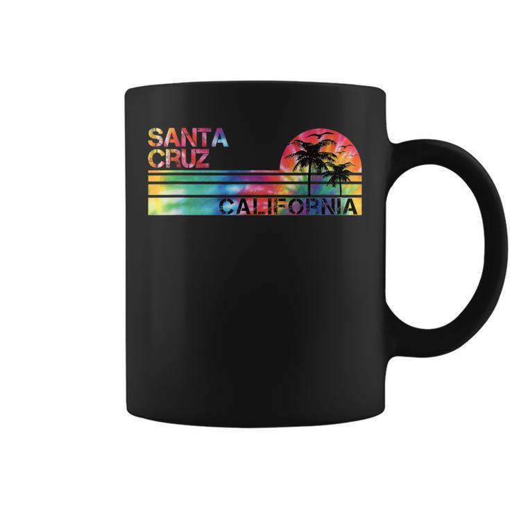 Santa Cruz California Tie Dye Vintage Inspired Striped Coffee Mug