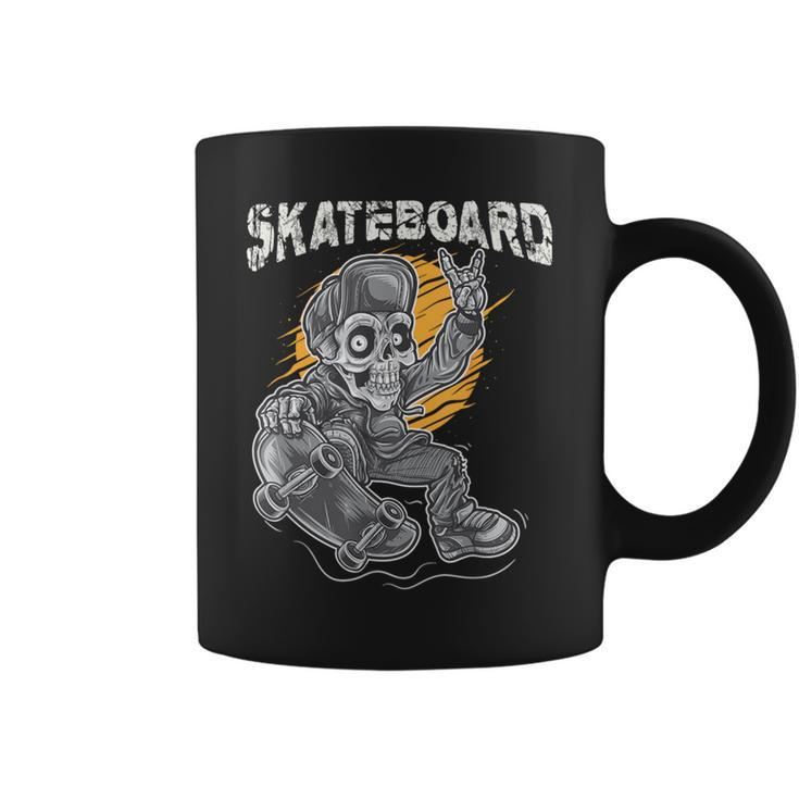 Santa Cruz Skateboard Retro Vintage Skateboarding Skull Boy Coffee Mug