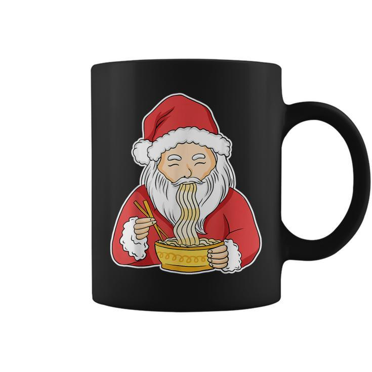 Santa Eating Ramen Christmas Pajama Cool Japanese Food X-Mas Coffee Mug