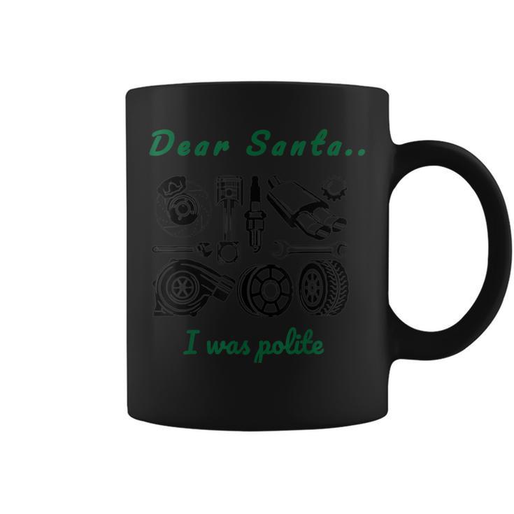 Santa Merry Christmas Turbo Breaks Piston Tools Mechanic Car Coffee Mug