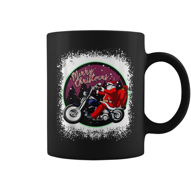 Santa On Motorcycle Christmas Rider Xmas Coffee Mug