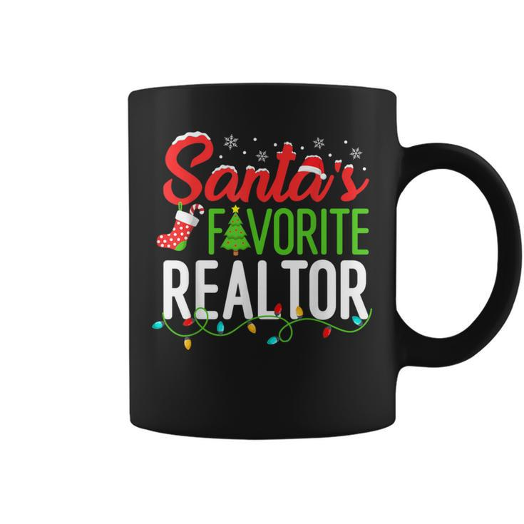 Santa's Favorite Realtor Christmas Real Estate Agent Coffee Mug