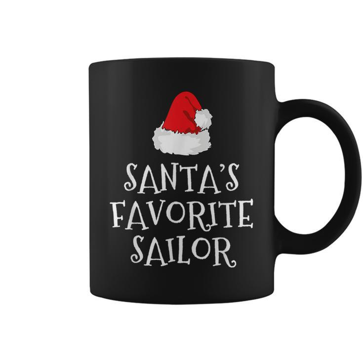 Santa's Favorite Sailor Christmas Hat Sailing Coffee Mug