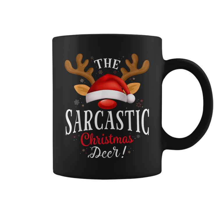 Sarcastic Christmas Deer Pjs Xmas Family Matching Coffee Mug
