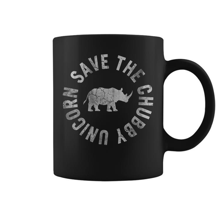 Save The Chubby Unicorn Rhino Rhinoceros Humor Coffee Mug