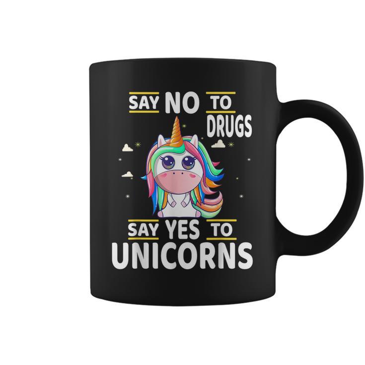 Say No To Drugs Say Yes To Unicorns Red Ribbon Week Coffee Mug