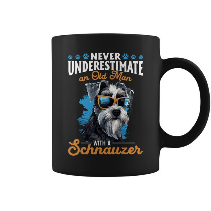 Schnauzer Dog Breed Pet Never Underestimate A Old Man Coffee Mug