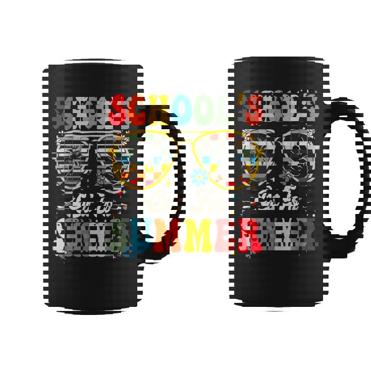 School's Out For Summer Groovy Sunglasses Last Day Of School Coffee Mug