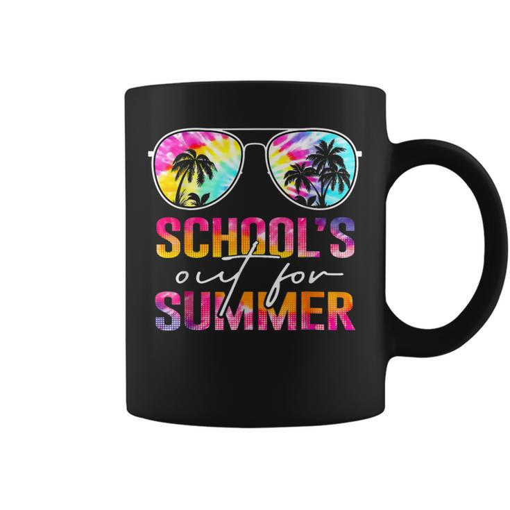 Schools Out For Summer Last Day Of School Teacher Tie Dye Coffee Mug