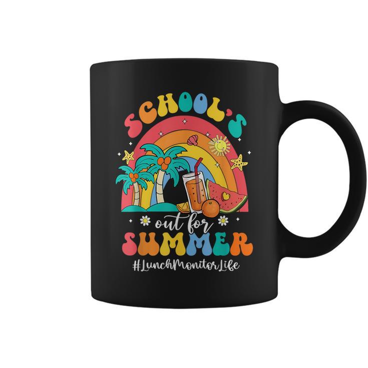 School's Out For Summer Lunch Monitor Life Rainbow Coffee Mug