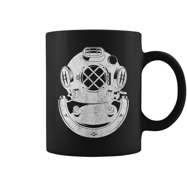 Sea Diving For Diver Underwater Helmet Vintage Coffee Mug