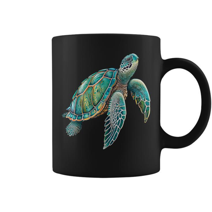Sea Turtle Beach Lover Ocean Animal Graphic Novelty Womens Coffee Mug