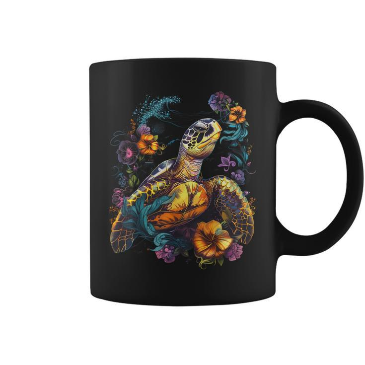 Sea Turtle Beach Lover Ocean Animal Graphic Novelty Womens Coffee Mug