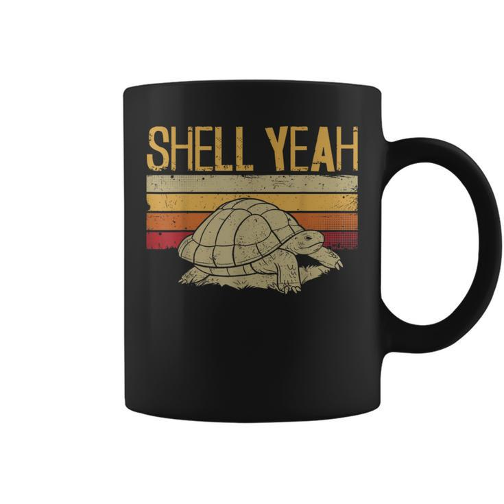 Sea Turtle Tortoise Pun Retro Vintage Shell Yeah Coffee Mug