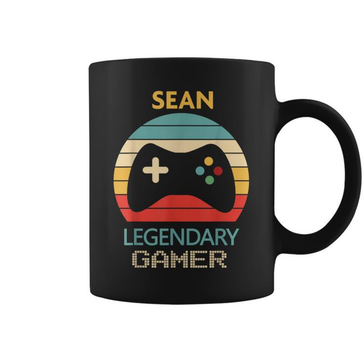 Sean Name Personalised Legendary Gamer Coffee Mug