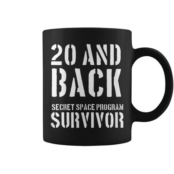 Secret Space Program Military Font 20 And Back Survivor Coffee Mug