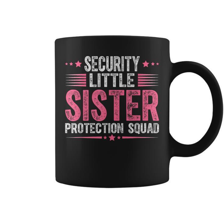 Security Little Sister Protection Squad Boys Brother Coffee Mug