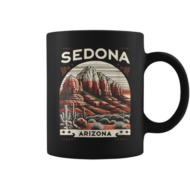 Sedona Az Hiking Outdoors Mountain Sedona Usa Retro Vintage Coffee Mug
