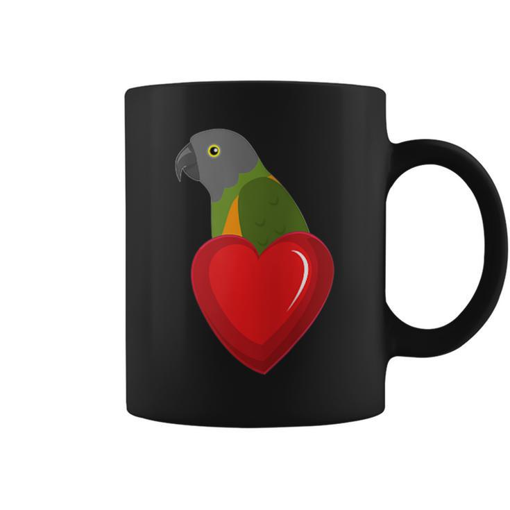 Senegal African Parrot Heart Pocket Coffee Mug